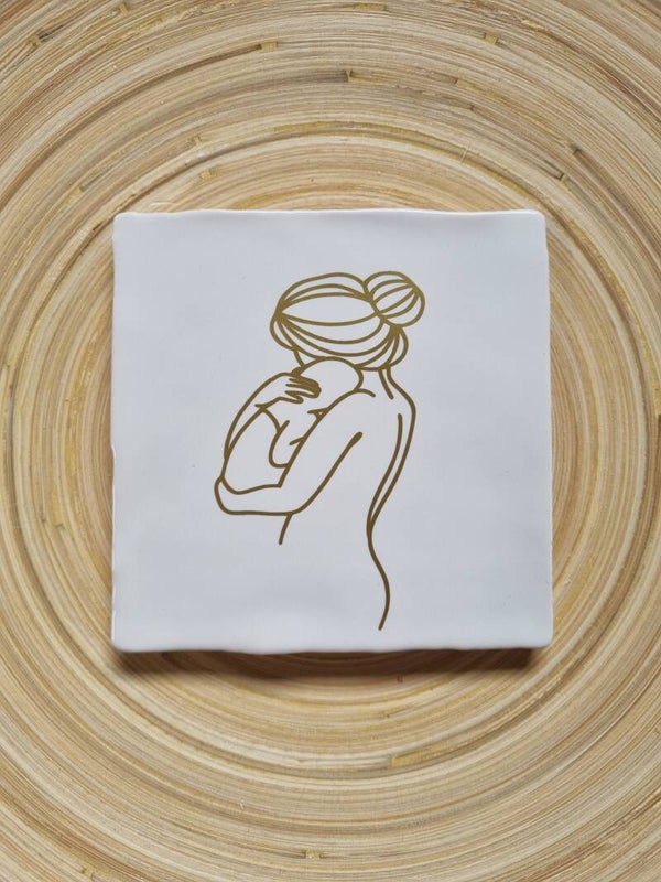 Tegeltje Moeder met baby