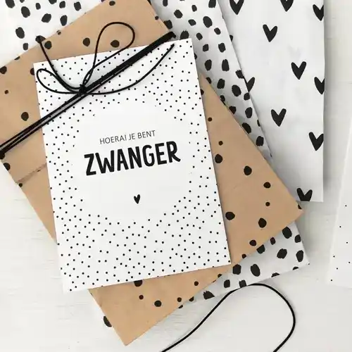 Wenskaart Hoera! Je bent zwanger