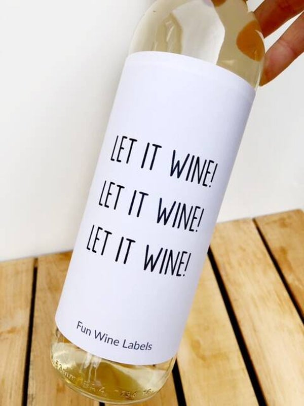 Wijnetiket Let it wine!
