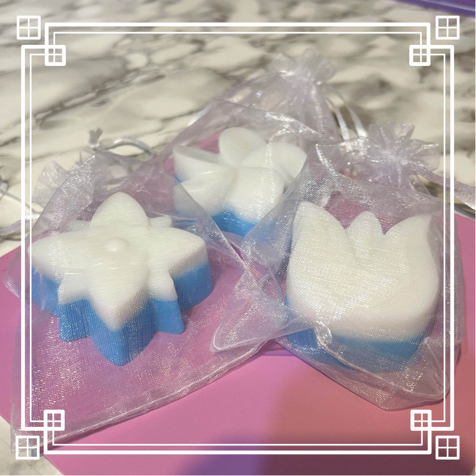 Savon en forme de fleur à la rose