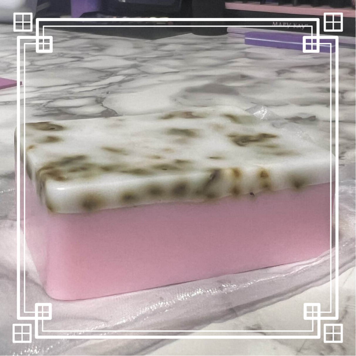 Barre de savon à la rose