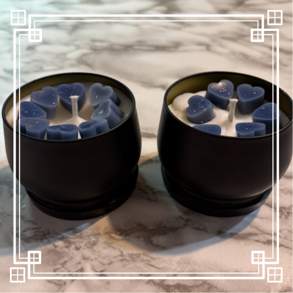 Bougie à la fragrance de rose avec décorations