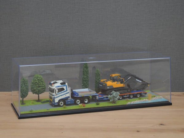 Themavitrine, Bomenlaan met vijver - 50x15x15 cm