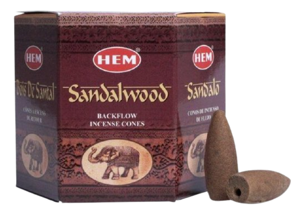 HEM Backflow Wierook Sandalwood (Los pakje)
