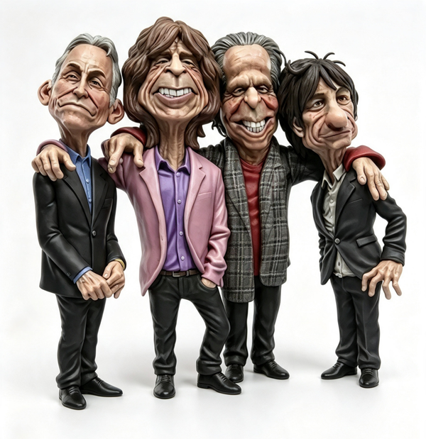 THE ROLLING STONES Caricatura Figure Set