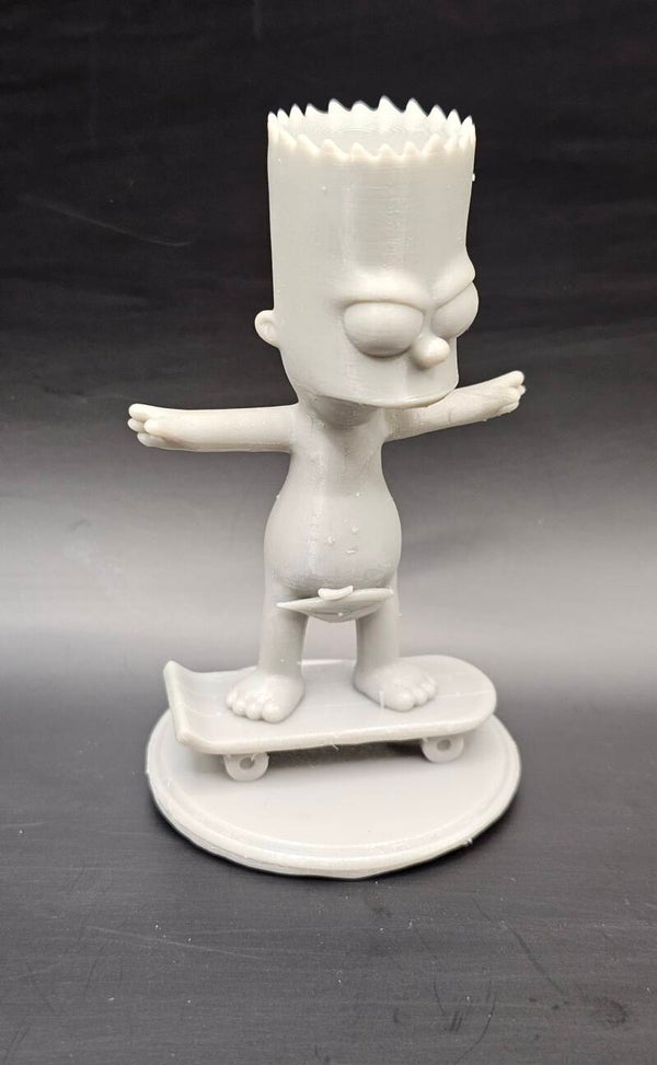 Bart Simpson (naked on skateboard) on base in THE SIMPSONS