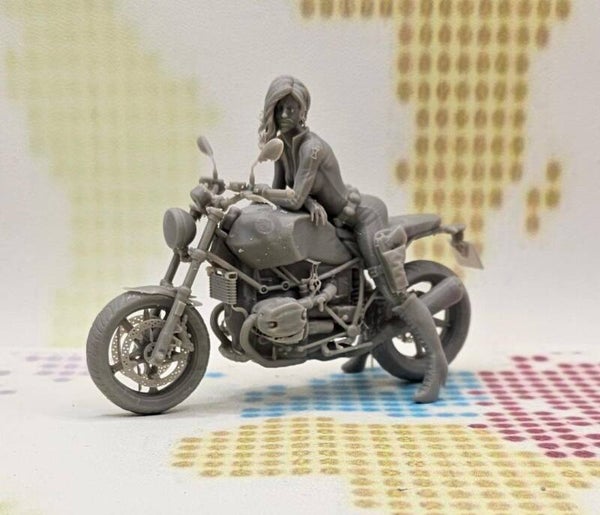 Scarlett Johansson as Natasha Romanoff on a Motorcycle in BLACK WIDOW