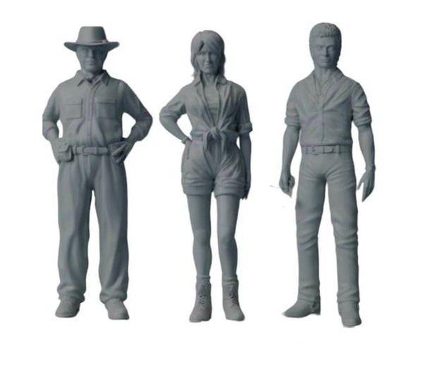 Laura Derm, Jeff Goldblum and Sam Neill in JURASSIC PARK