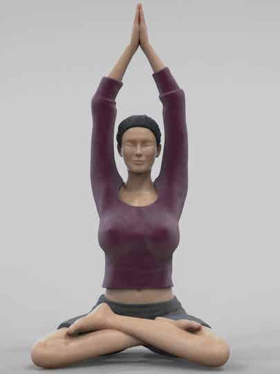 Female doing Yoga Lotus Pose