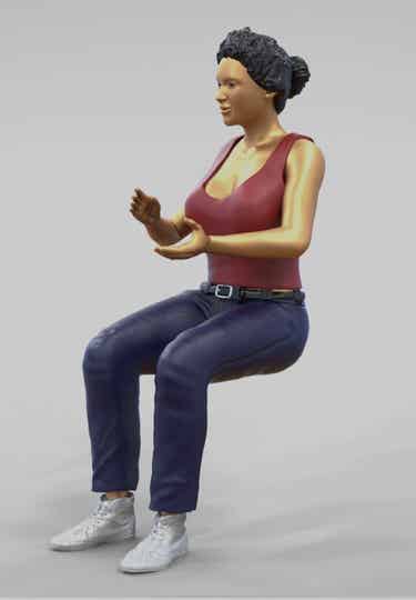 Female Football Fan Clapping