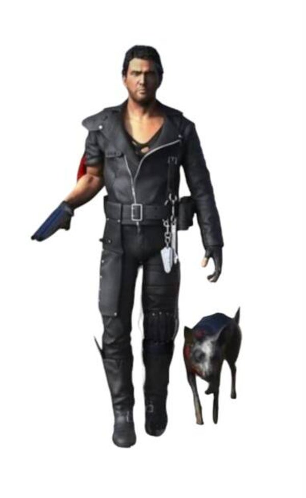 Mel Gibson as Max Rockatansky and Buggy (Dog) in MAD MAX