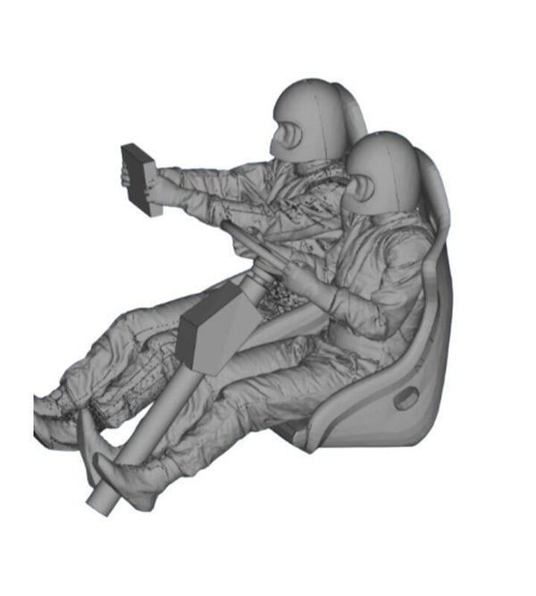 Rally Car Driver / Passengers on Seats