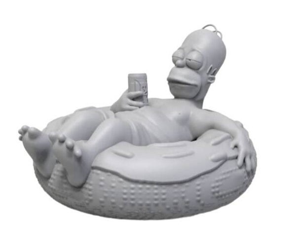 Homer Simpson in an inflatable ring. THE SIMPSONS
