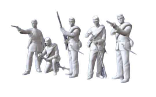 US Civil War soldiers. 5 Soldier Pack