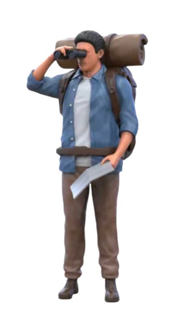 Hiker with Binoculars & Backpack