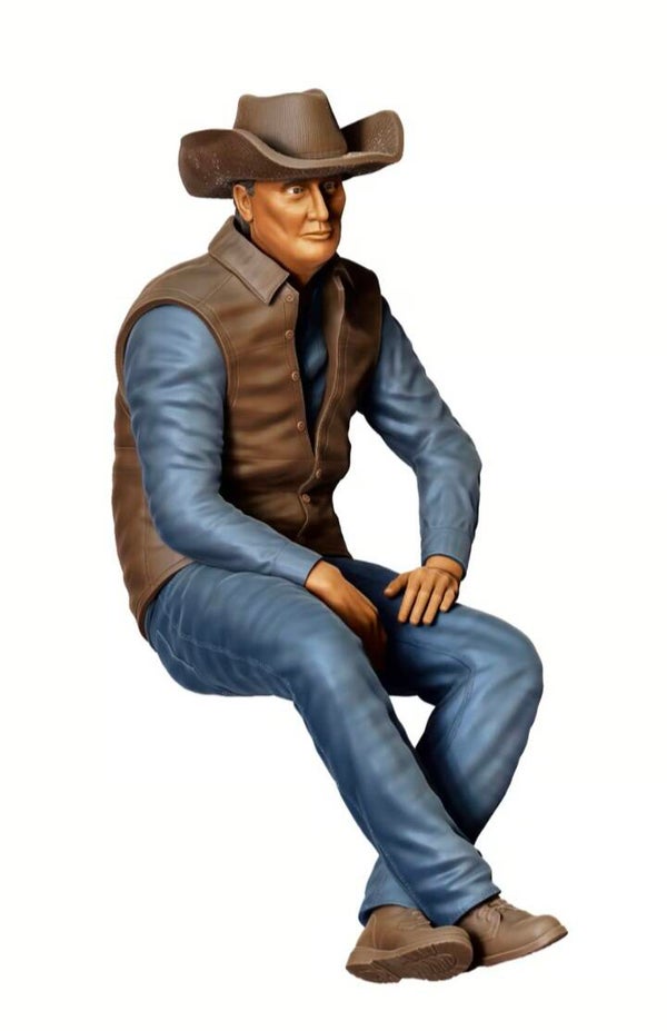 Man Sitting On The Back of a Pick Up Truck #2