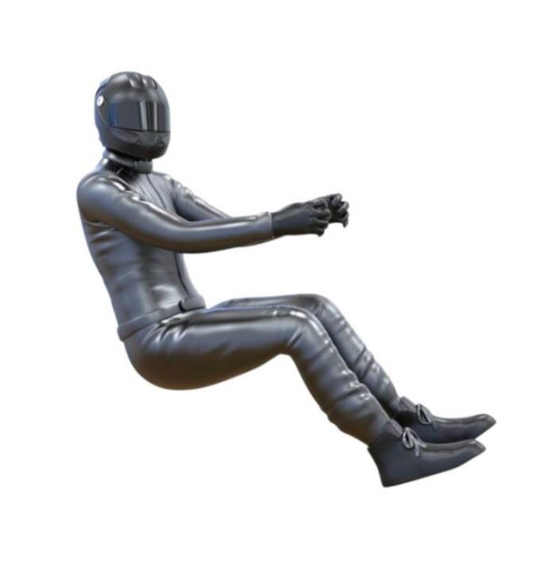 Race Driver with Helmet