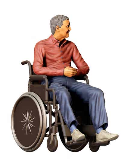Man in a wheelchair