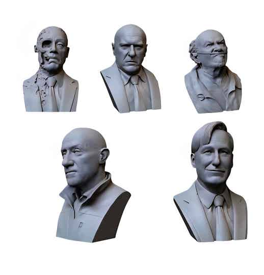 BREAKING BAD BUST SET x5