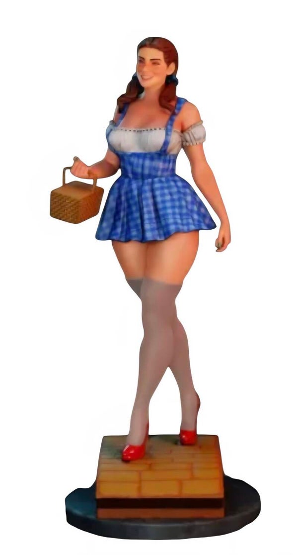Judy Garland as Dorothy Gale (on base) in THE WIZZARD OF OZ