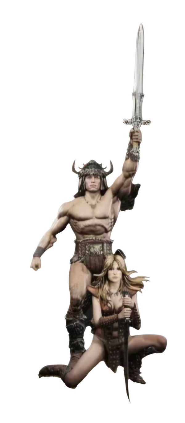 Arnold Schwarzenegger as Conan & Sandahl Bergman as Valeria in CONAN THE BARBARIAN