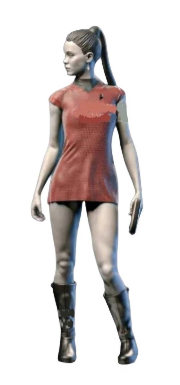 Zoe Saldana as Nyota Uhura (gun) in STAR TREK