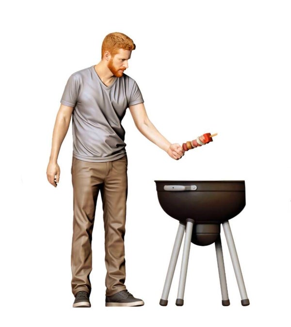 BBQ Man with Skewer & BBQ