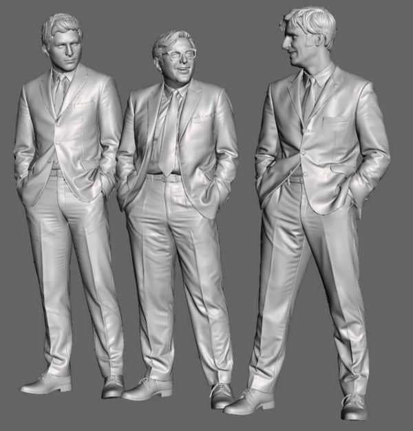 3x Photogrammetry Figures for Mr B