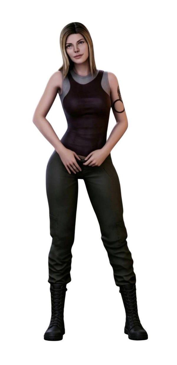 Katee Sackhoff as Capt. Kara "Starbuck" Thrace in BATTLESTAR GALACTICA