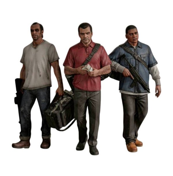 GTA 5 Trio Micheal Desanta, Franklin & Trevor