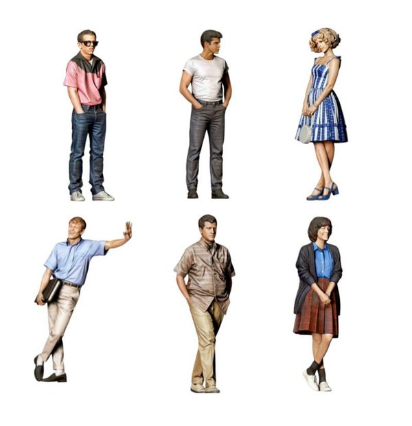 AMERICAN GRAFFITI 1973 Figure Set x6