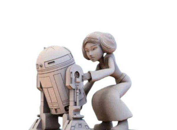 Star Wars Princess Leia with R2D2