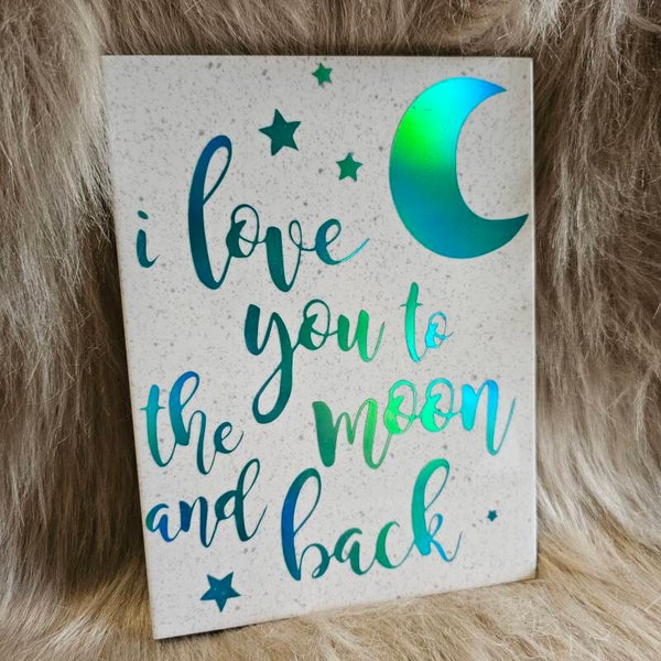 Tegeltje love you to the moon