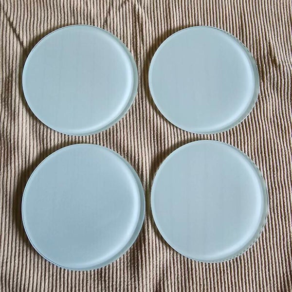 Glazen onderzetters zelf ontwerpen rond