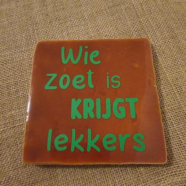 Tegel wie zoet is