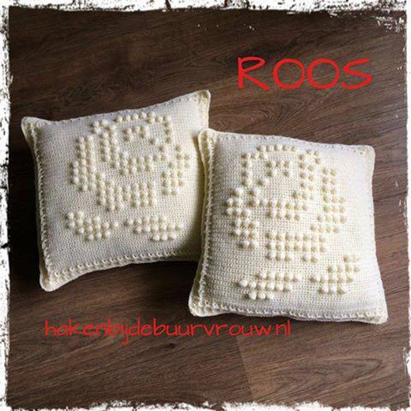 Patroon ROOS noppenkussen