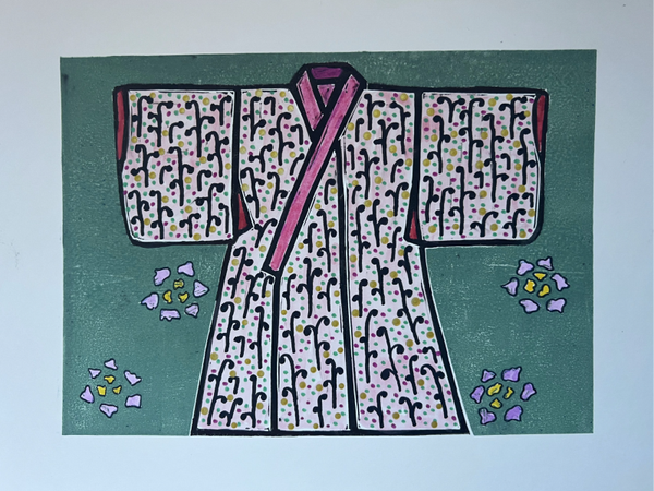 mixed media Kimono