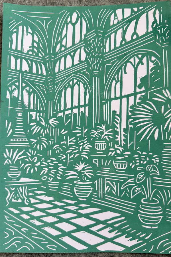 Linoprint “Serre”