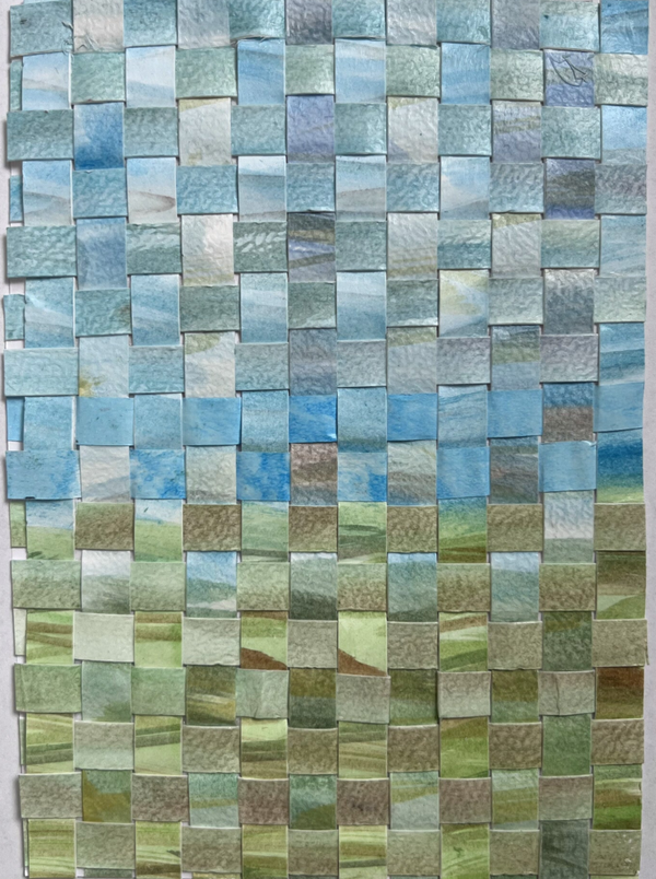 Landschap hand gewoven