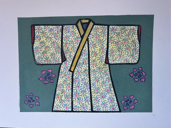 mixed media Kimono