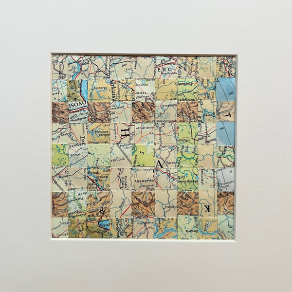 Collage landkaart inclusief passe partout