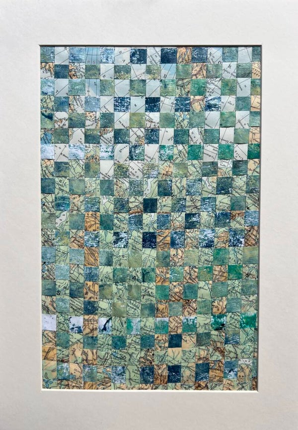 Collage werk pixel landschap