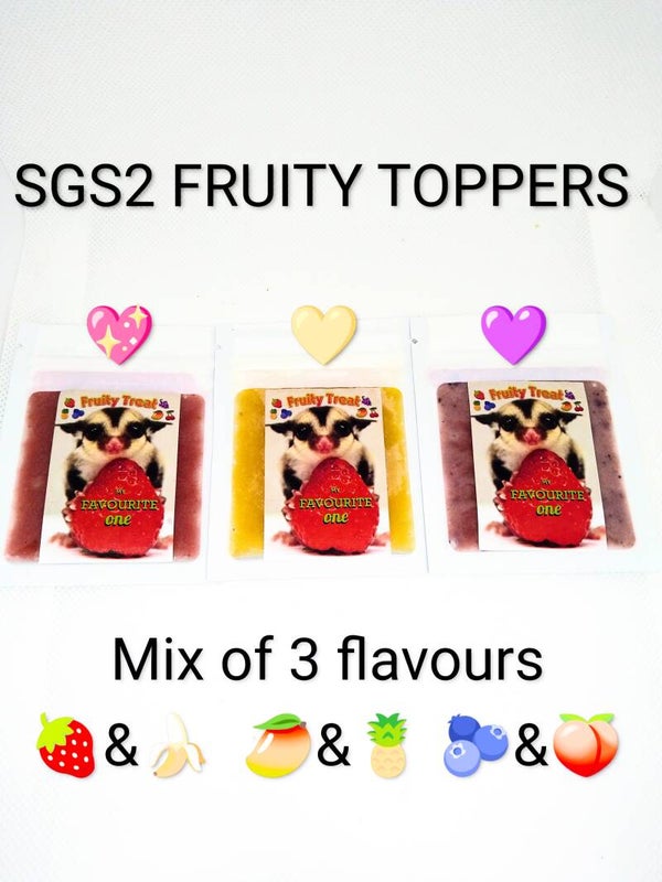 SGS2 FRUITY TOPPERS 💖💛💜 Mix of 3 flavours 💖💛💜easy to store in the freezer ❄️❄️❄️