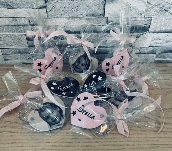 Porte clé en coeur double face