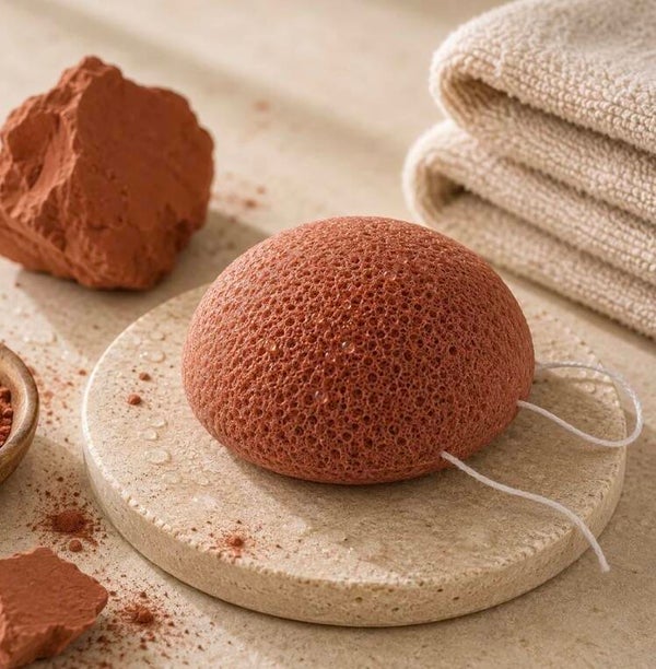 Konjac spons - Rode klei