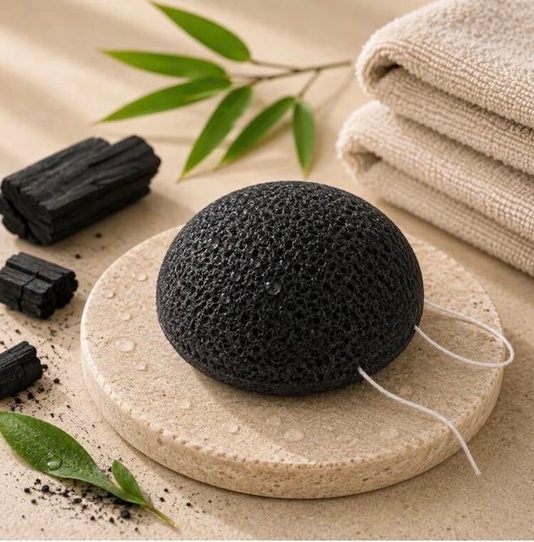 Konjac spons - Houtskool