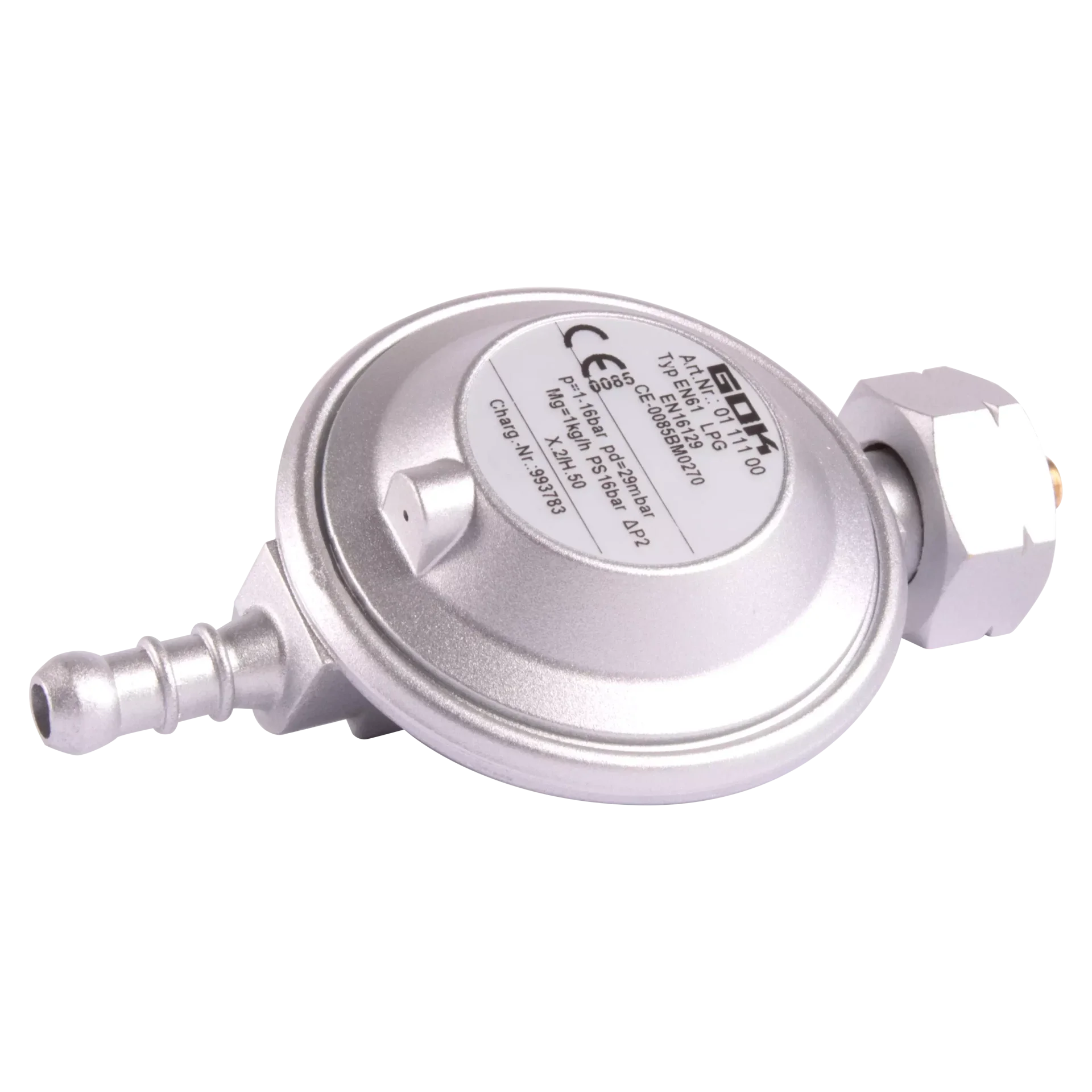 GOK  Drukregelaar - 30 mBar - Slangpilaar - 0410012B