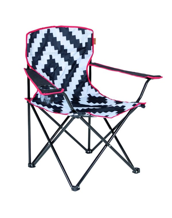 Bo-Camp - Urban Outdoor collection - Vouwstoel - Madison - Zwart/Wit - 1267187