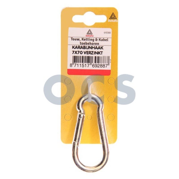 Deltafix Karabijnhaak Verzinkt 80mm 1st. - 2501712