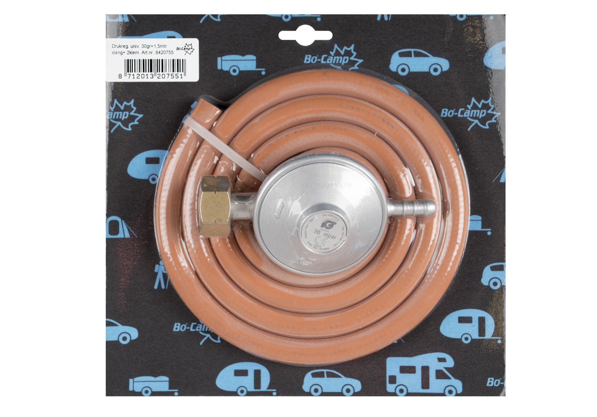 Bo-Camp - Gasaansluitset - Universeel - Compleet - 150 cm - 8420755